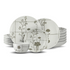 Dorsch Flora Grey Stoneware Set 24 Pcs